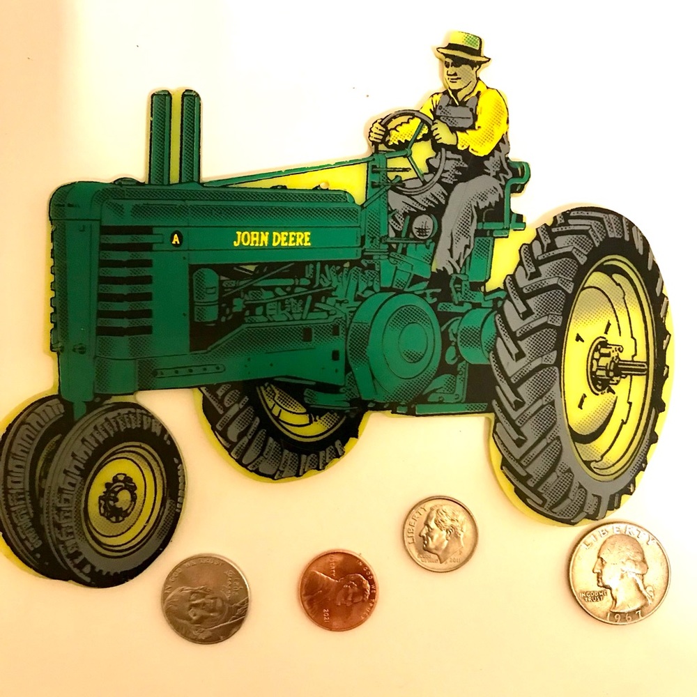 Home decor John Deere tractor printed on plexiglas/plastic dual sided - Picture 3 of 6